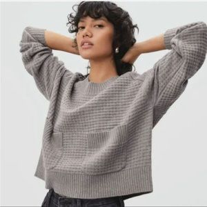 Everlane Belgium Waffle Pocket Pullover in re-cashmere S